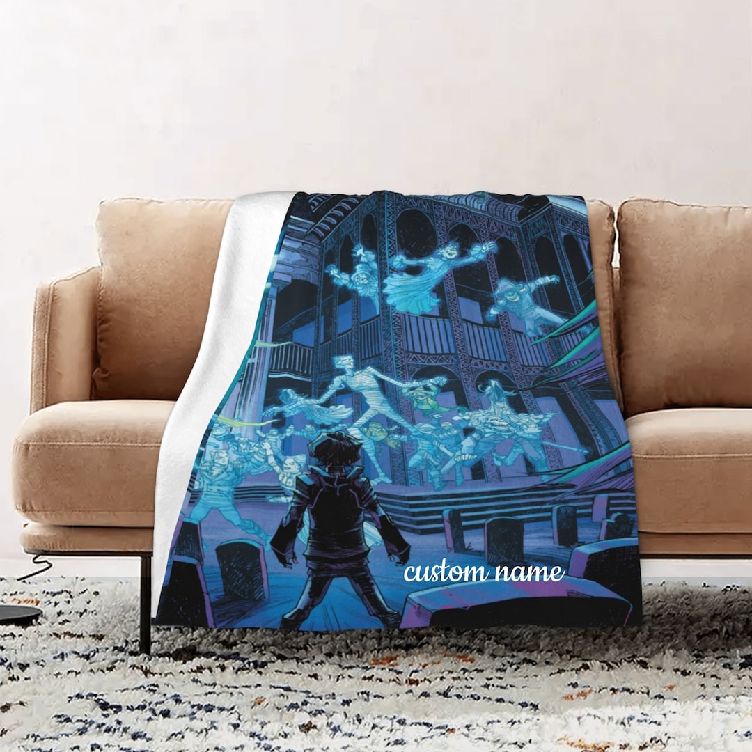 Custom Name Disney the Haunted Mansion Blanket Soft Gift Blanket Home Decoration Sofa Blanket
