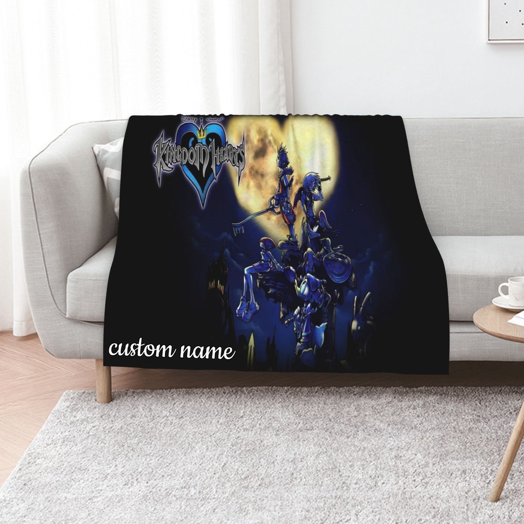 Custom Name Disney Kingdom Hearts Blanket Soft Gift Blanket Home Decoration Sofa Blanket Bedding