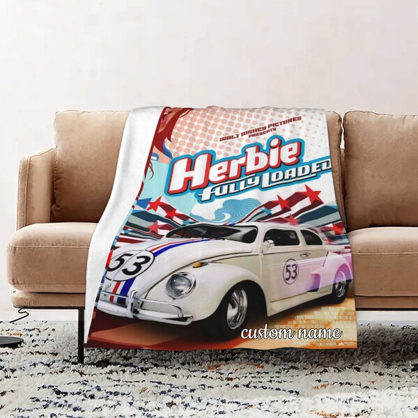 Benutzerdefinierte Name Disney Herbie Voll beladene Decke weiche Geschenk Decke Home Dekoration Sofa Decke Bettwäsche Wohnzimmer