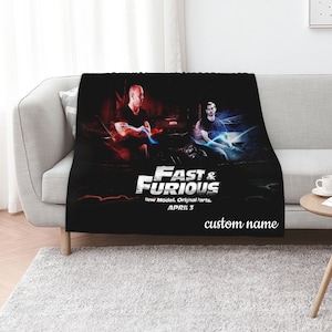 Custom Name The Fast And The Furious Blanket Soft Gift Blanket Home Decoration Sofa Blanket Bedding Living Room