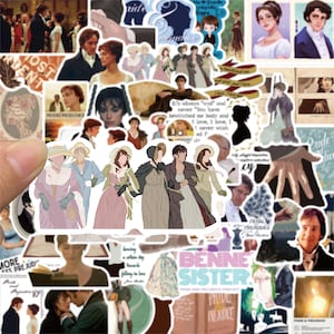 100Pcs Pride and Prejudice Stickers,Decorative Stickers,Waterproof Laptop Stickers,TV Play Sticker for Kids Toys Gifts