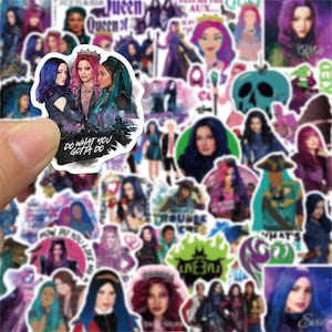 100Pcs Movie Descendants Stickers,Decorative Stickers,Waterproof Laptop Stickers,Movie Sticker for Kids Toys Gifts