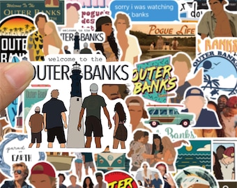 100Pcs TV Outer Banks Stickers,Decorative Stickers,Waterproof Laptop Stickers,TV Sticker for Kids Toys Gifts