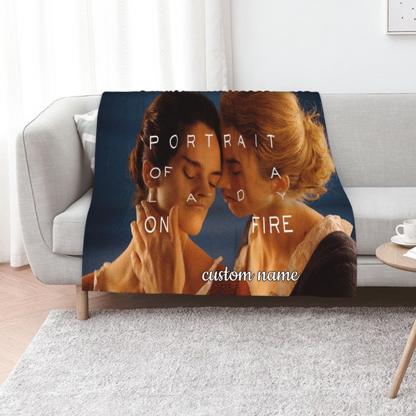 Custom Name Portrait De La Jeune Fille En Feu Blanket Soft Gift Blanket Home Decoration Sofa Blanket Bedding Living Room