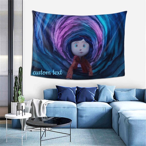 Coraline Tapestries Custom Backdrop Personalize Wedding Tapestry Custom Room Decor Custom Photo Hanging Tapestry Wall