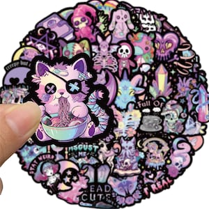 100Pcs Gothic Stickers,Decorative Stickers, Waterproof Laptop Stickers,Cartoon Sticker for Kids Toys Gifts