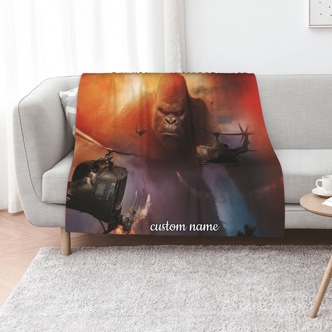 Custom Name King Kong Blanket Soft Gift Blanket Home Etsy
