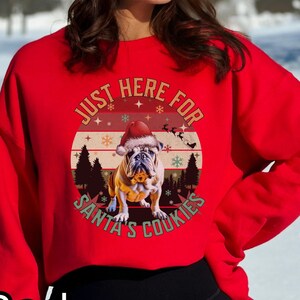 Bulldog Christmas Sweatshirt, Bulldog Mom Gifts, Bulldog Mom Shirt,Cute Bulldog Sweater,Funny Bulldog Gift Ideas,Dog Mom Gift,Shirts Bulldog