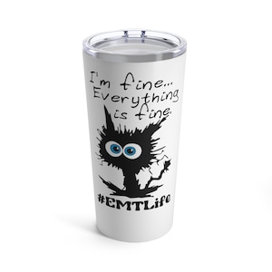 EMT Gift, EMT Travel Coffee Mug, Gift for Emergency Medical Technician, Funny EMT Tumbler, E.M.T. Stainless Steel Mug, Ambulance Driver Mug