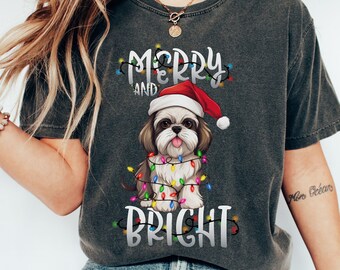 Shih Tzu Christmas Shirt, Shihtzu Mom Gift, Cute Shih Tzu Tshirt, Funny Shih Tzu Mama T Shirt, Shih Tzu Tee,Dog Mom Gifts,Shih Tzu Gift Idea