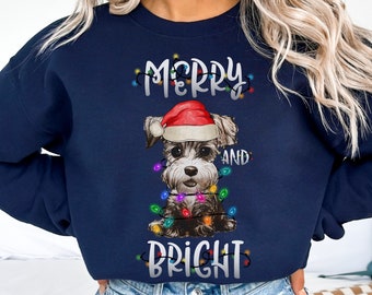 Schnauzer Christmas Sweatshirt, Mini Schnauzer Mom Gift,Miniature Schnauzer Shirt,Schnauzer Mama T shirt,Schnauzer Mom tshirt,Schnauzer Gift