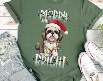 Shih Tzu Shirt Christmas,Gift for Shihtzu Mom,Cute Shih Tzu T Shirt,Funny Shih Tzu Mama Tshirt,Shih Tzu Tee,Dog Mom Gifts,Shih Tzu Gift Idea