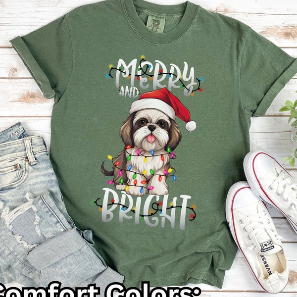 Shih Tzu Shirt Christmas,Gift for Shihtzu Mom,Cute Shih Tzu T Shirt,Funny Shih Tzu Mama Tshirt,Shih Tzu Tee,Dog Mom Gifts,Shih Tzu Gift Idea