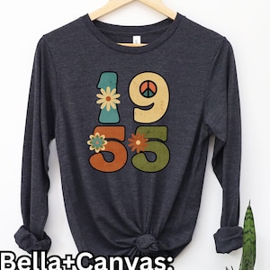70th Birthday Gift, Shirt Long Sleeve Vintage 1955, 70th Birthday Gift For Women, 70th Birthday Gift For Her, Turning 70 Unique Tee, T Shirt