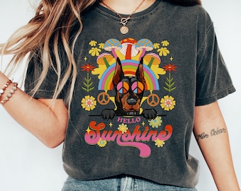 Doberman Gifts for Doberman Pinscher Mom, Vintage Doberman Shirt, Retro Doberman T Shirt, Funny Doberman T-shirt, Doberman Dog Lover Tee