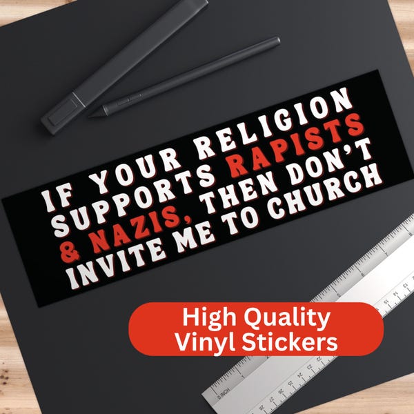 Resist Bumper Sticker, Anti-Trump Sticker, Anti Christian Nationalism,Anti Elon Sticker, Anti MAGA, Christian Hypocrisy, Social Justice Gift