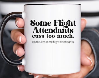 Flight Attendant Gift, Funny Flight Attendant Coffee Mug, Flight Crew Gift, Funny Flight Attendant Mug, Flight Crew Mug, Birthday, Christmas