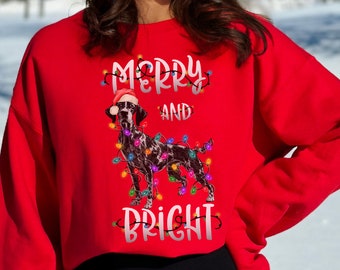 German Shorthaired Pointer Christmas Sweatshirt, Gift for GSP Mom, Dog Mom Gift, GSP Mama Shirt, Funny GSP Dad TShirt, Cute Gsp Sweater