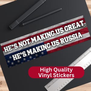 Anti Trump Bumper Sticker, Resist Sticker,Upside Down Flag,Not My President,Stop Project 2025,Social Justice Gift for Democrat,Pro Democracy