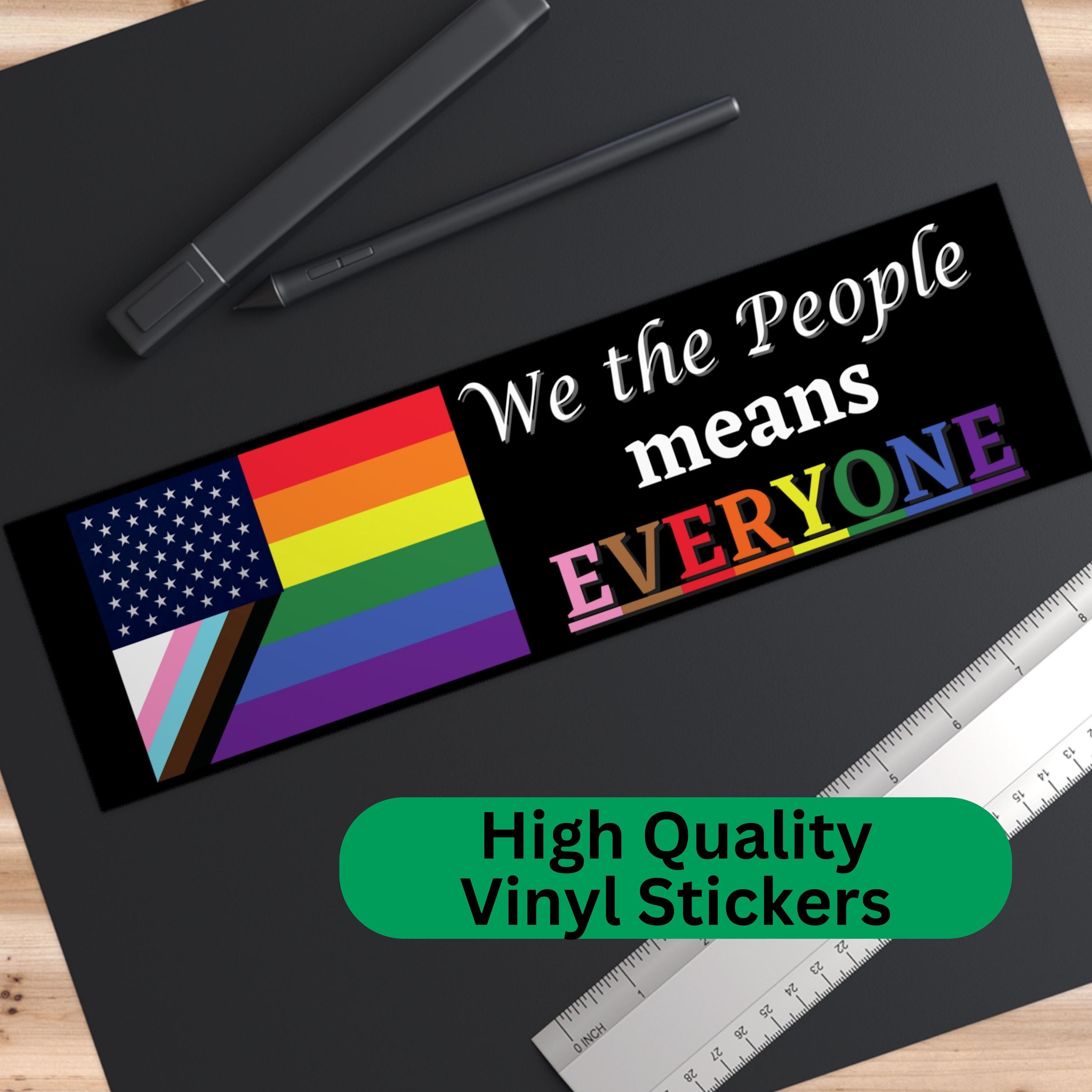 Trans Rights Sticker Trans Rights Sticker, LGBTQ Bumper Sticker, Bi Pride, Gay Ally, Social ...
