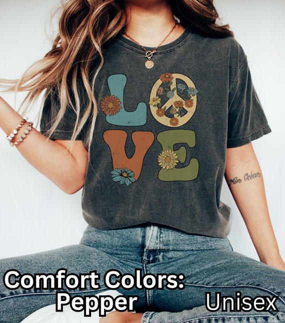 Let It Be Hippie Flower T-Shirt Gift For Women Let It Be Hippie Flower T-Shirt Gift For Women