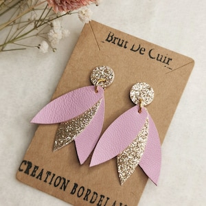 BO en cuir recyclé et paillettes lilas