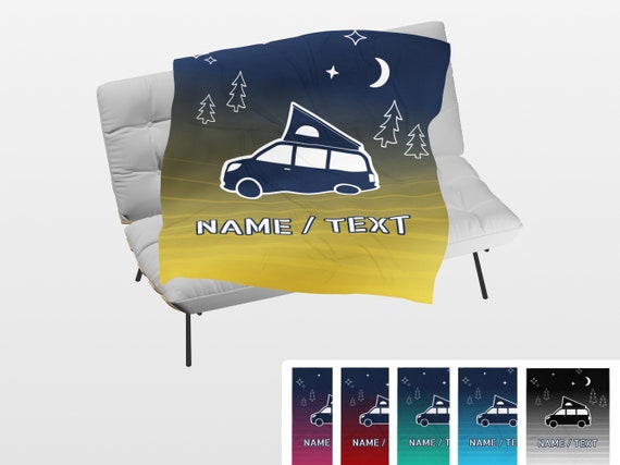Blanket Camper With Name Personalized Gift Van Life Etsy