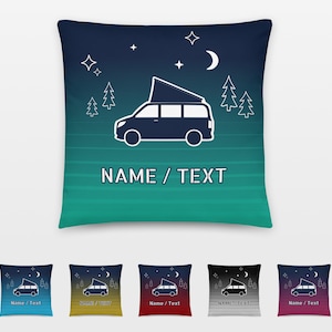 Camper Pillow with Name / Personalized Cushion Cover