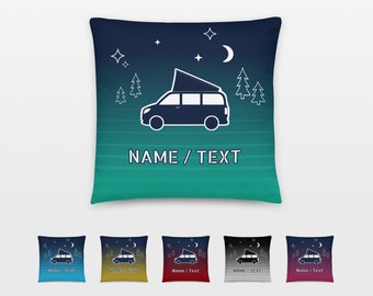 Camper Pillow with Name / Personalized Cushion Cover