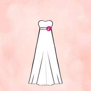 Wedding dress cookie cutters, A-line dress, bridal shower, 3d printing