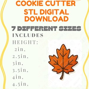 STL DIGITAL FIL kakformar med höstlöv, 3D-utskrift, nedladdning