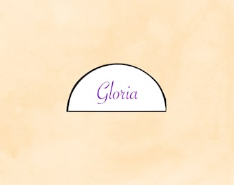 Gloria cookie cutter, 3d cutter, fondant, shaped cutters, polymer, clay cutter, elongated hexagon