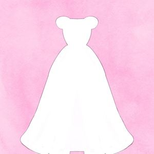 Wedding dress cookie cutters, A-line dress, bridal shower, 3d printing