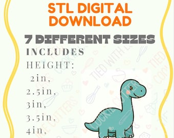 STL DATEI Dinosaurier Ausstechform, Ausstechform, 3D Ausstechform, Ausstecher Brontosaurus