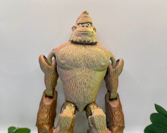 3D Printed Bigfoot, Moveable Mischievous Sasquatch, Fun Desk Toy, Mythical Forest Creature, Fidget Toy, Gift for Kids, One of a kind decor