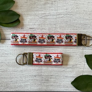 Cinco de Mayo Wristlet, Viva Mexico Keychain, Famous Mouse, Fiesta, Sombrero, Holiday Accessory, Gifts under 10