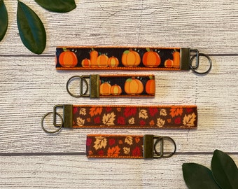 Bracelet clé d’automne, porte-clés, porte-clés, feuilles, saison changeante, citrouilles, cadeau de moins de 10 ans, accessoire de vacances