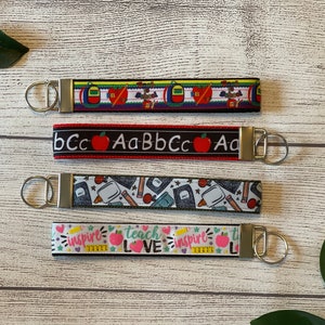 Teacher Key Fob Wristlet: Back to School Keychain