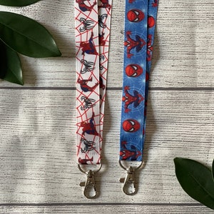 Super Hero Lanyard, Friendly Neighborhood Badge Holder, Peter Tingle, Spidey, Web, Arachnid Boy, Comfortable, Pin Trading, Gift Under 10