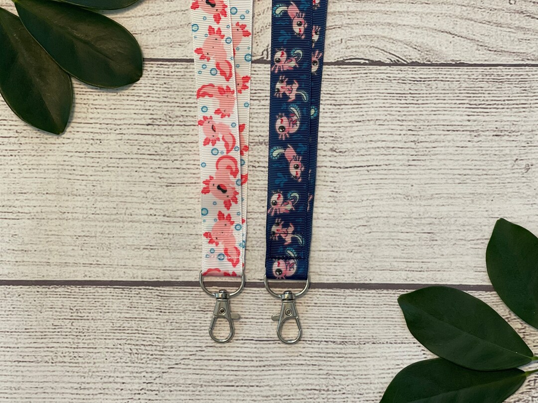 Axolotl Lanyard, Cute Salamander, Girl Scout Cookie Time, Badge Holder