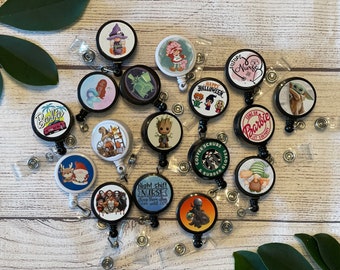 Customizable Retractable Badge Reel: Teacher, Medical, and Universal Designs