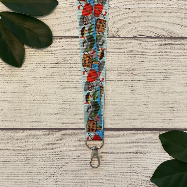 Fishing Lanyard, Lure, Casting, Tackle Box, Boating, Fish, Badge Holder, Comfortable, Lightweight, Gift Under 10, Stocking Stuffer