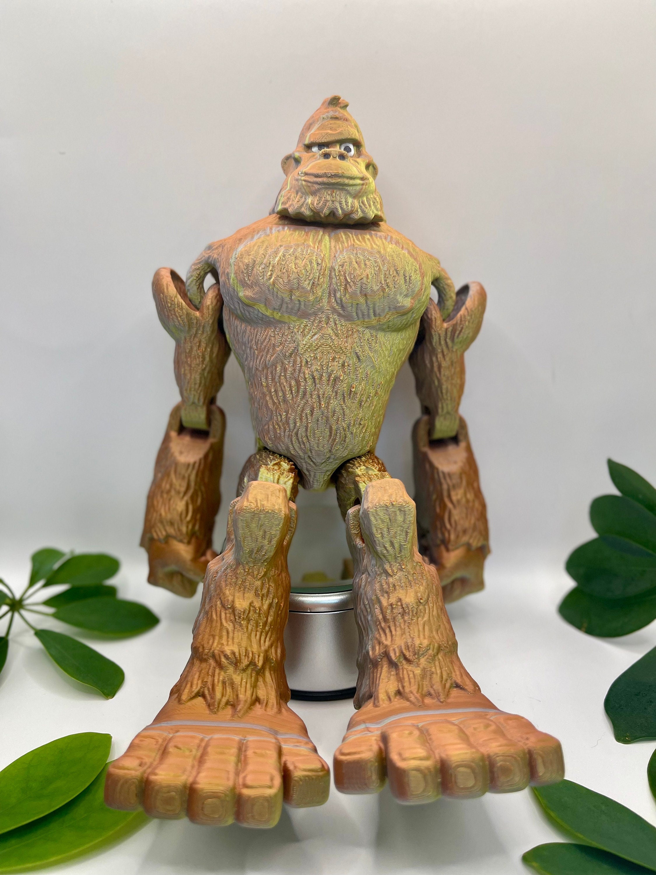 3D Printed Bigfoot, Moveable Mischievous Sasquatch, Fun Desk Toy