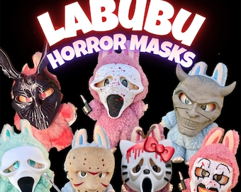 Horror 3D Printed Monster Masks, Plush Doll Accessories, Halloween Costume, Ghost, Terror, Kitty, Gift under 20, Stocking Stuffer