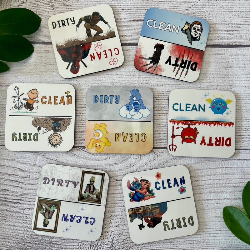 Clean Dirty Dishwasher Magnet - Etsy