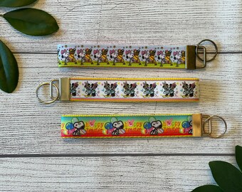 Easter Key Fob Wristlet: Cartoon Ribbon Keychain