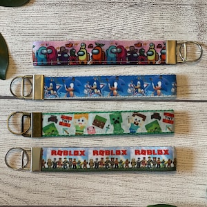 Video Game Wristlet, Creeper Keychain, Imposter Key Fob, Gift For Gamers, Gift for Kids, Gift Under 10