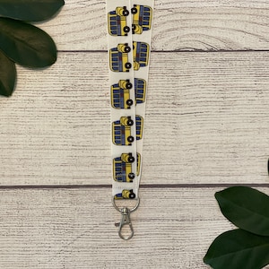 School Bus Lanyard, Bus Driver, Back to School, Yellow Bus, Education, Comfortable, Lightweight, Badge Holder, Gift Under 10
