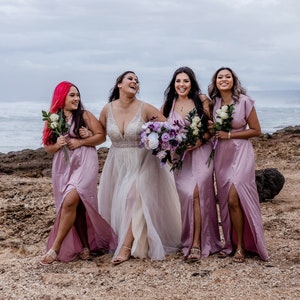 Silk Bridesmaid Dress, Pink Bridesmaid Dresses, Satin Bridesmaid Dress Blush Long Wrap Maternity Dress Multiway Infinity Dress Convertible