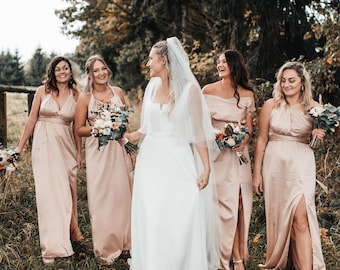 rusty orange bridesmaid dress Straps Burnt Orange Bridesmaid Dresss with Removable Train  FancyVestido